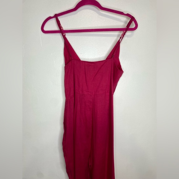 NWT REISS Emilia Tie Front Linen Jumpsuit SIZE 6 - Picture 6 of 12